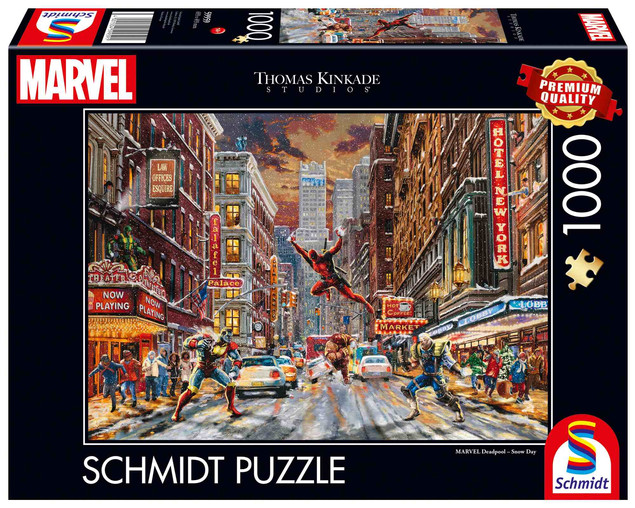 Puzzle Schmidt Spiele 1000 Thomas Kinkade Deadpool Marvel Premium Quality G3