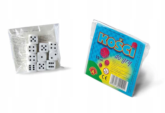 KOŚCI DO GRY Komplet 10szt. Gra Losowa 3+ Alexander 01921