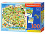 Puzzle 100 Układanka MAPA POLSKI Dla Dzieci 28 Puzzli z Miastami 6+ Castor