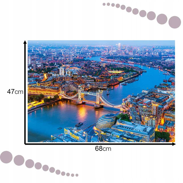 Puzzle 1000 Układanka Widok LONDYN UK Rzeka Most London 9+ Castor