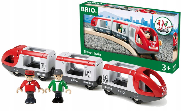 Brio Czerwony Pociąg Pasażerski z Figurkami dla Dzieci 3+