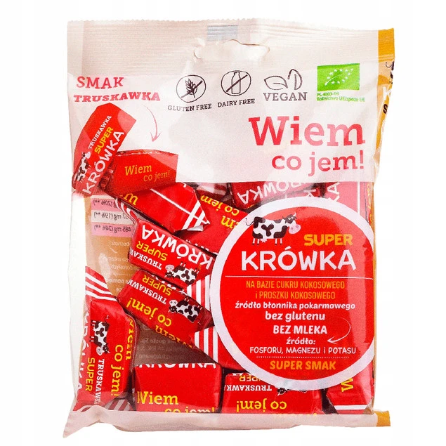 Krówki wegańskie Me Gusto Super Krówka truskawkowe 150 g_2