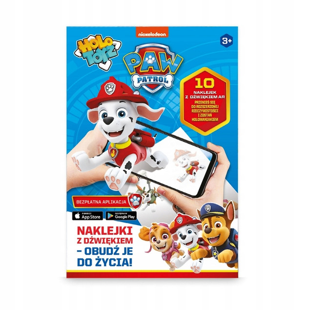 Naklejki AR HoloToyz Psi Patrol 3D 10 szt. aplikacja 3+