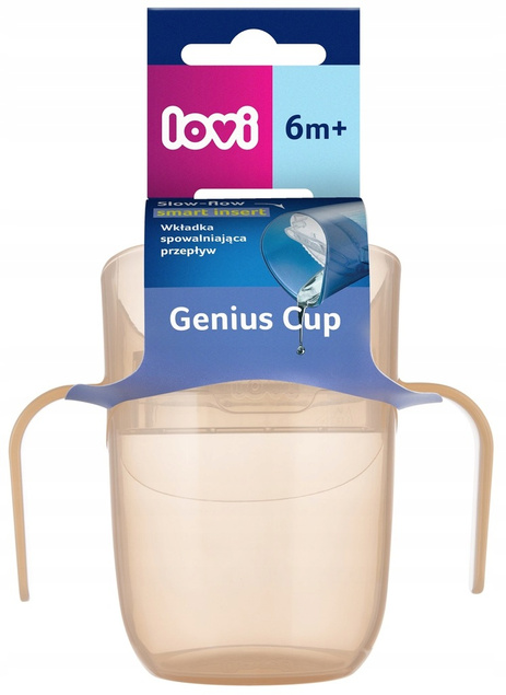 LOVI Kubek TRENINGOWY Genius 150ml z Uchwytami BEŻOWY 6M+ 35/368_bei