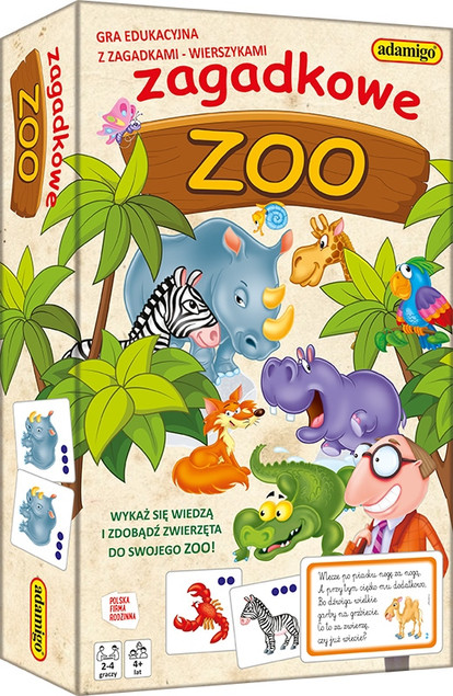 Gra Planszowa Tactic Zagadkowe ZOO z Rymowanymi Zagadkami o Zwierzętach