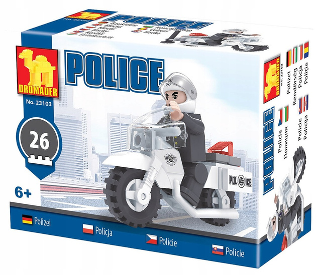 Dromader Klocki Policja Motocykl Policyjny 26el