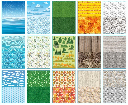 Papier z Motywami Ozdobny NATURA A4 80g/m2 15 Arkuszy Happy Color