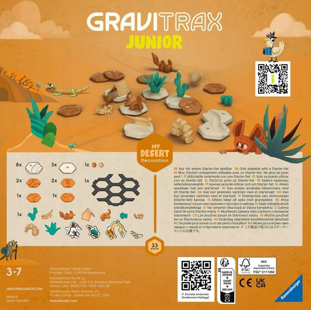 Gravitrax Junior zestaw uzupełniający Pustynia 33 elementy