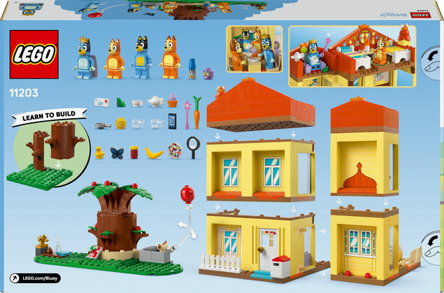 LEGO Bluey 11203 Bluey i jej rodzinny dom Zestaw dla dzieci 4+