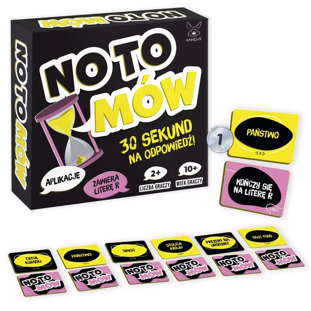 Gra Planszowa No to mów! 30 Sekund na Odpowiedź Quiz 10+ Kangur – Zwariowana Gra Rodzinna