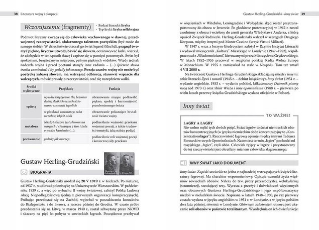 Ściąga. Liceum, technikum. Część 4. Literatura wojny i okupacji, Literatura współczesna