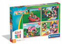 Puzzle 4w1 Mickey Mouse Klub Myszki Miki Clementoni 21755