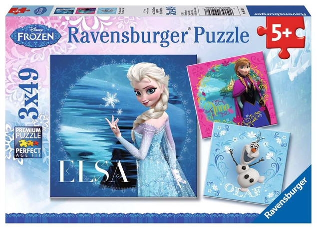 PUZZLE 3X49 FROZEN ELSA ANNA I OLAF, RAVENSBURGER