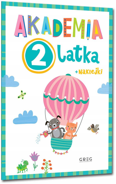 Akademia 2 latka Ćwiczenia Naklejki Książeczki Dla Dzieci Greg
