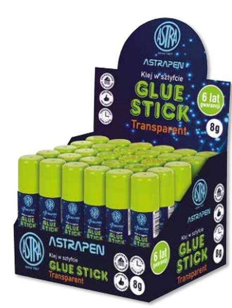 30x ASTRA Klej w sztyfcie transparentny 8G
