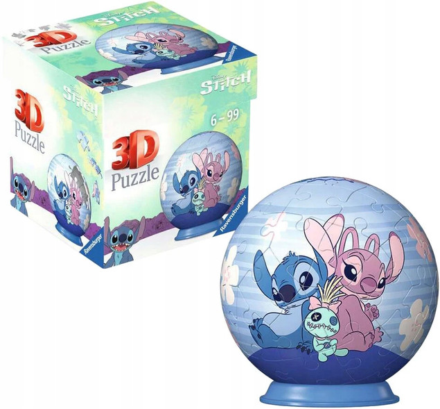 Puzzle 3D RAVENSBURGER Disney Stitch 3 Kula 11599 (54 elementy)