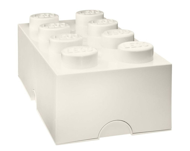 Pojemnik klocek LEGO Brick 8 Biały