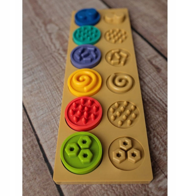 Puzzle sensoryczne kółeczka XL
