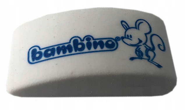 Gumka do Mazania Bambino Myszka Biała Szkolna