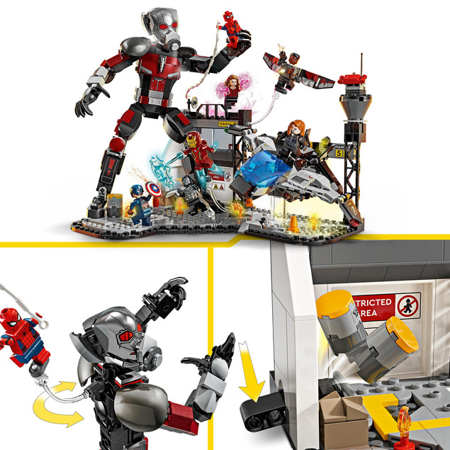 LEGO Super Heroes 76314 Kapitan Ameryka: Wojna bohaterów - Bitwa na Lotnisku
