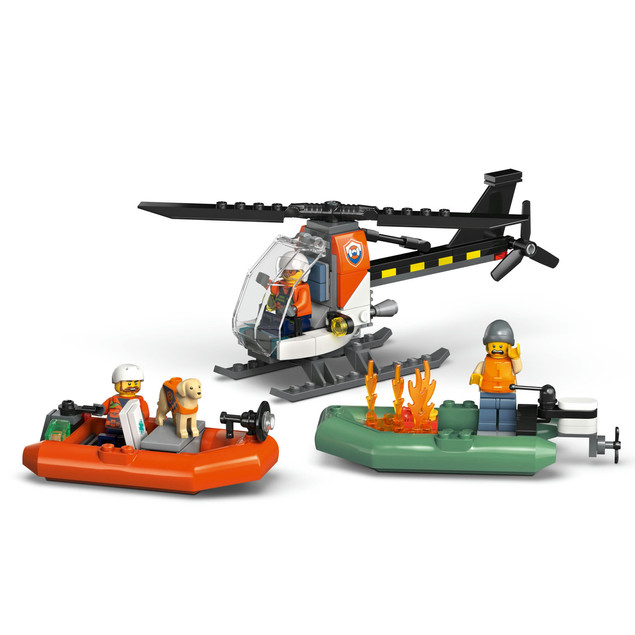 LEGO City 60504 Łódź Ratunkowa i Helikopter Straży Przybrzeżnej - Zestaw Akcji