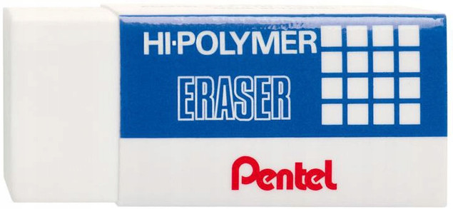 Gumka do mazania Pentel ZEH-03 Hi-Polymer biała, miękka