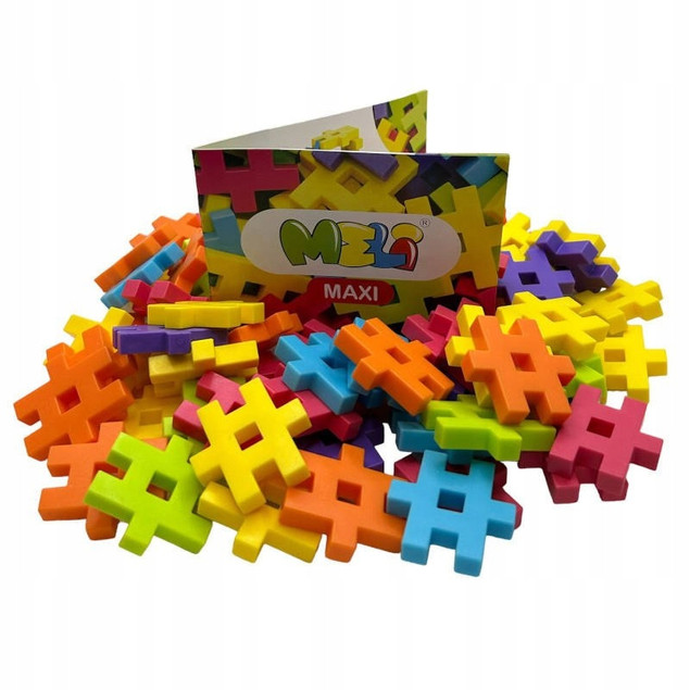 Klocki Konstrukcyjne Meli Maxi Constructor 220 elementów - Zestaw Rozwojowy dla Malucha 1+