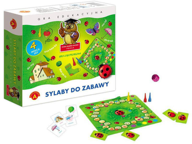 Sylaby Do Zabawy Gra Edukacyjna Logopedyczna Analiza i Synteza 5+ Alexander