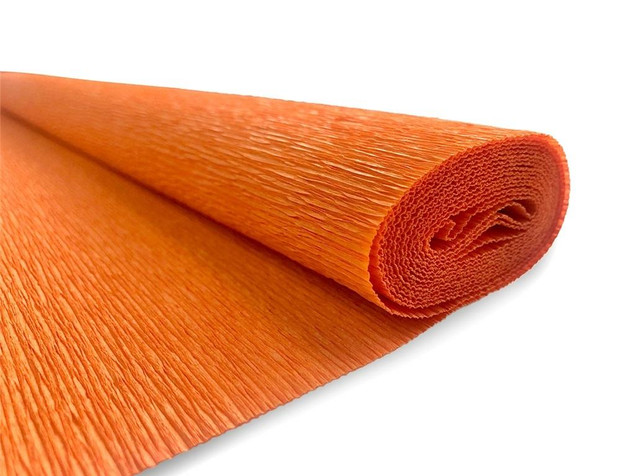 Bibuła Marszczona Krepina Interdruk Pomarańczowa 200x50cm do DIY