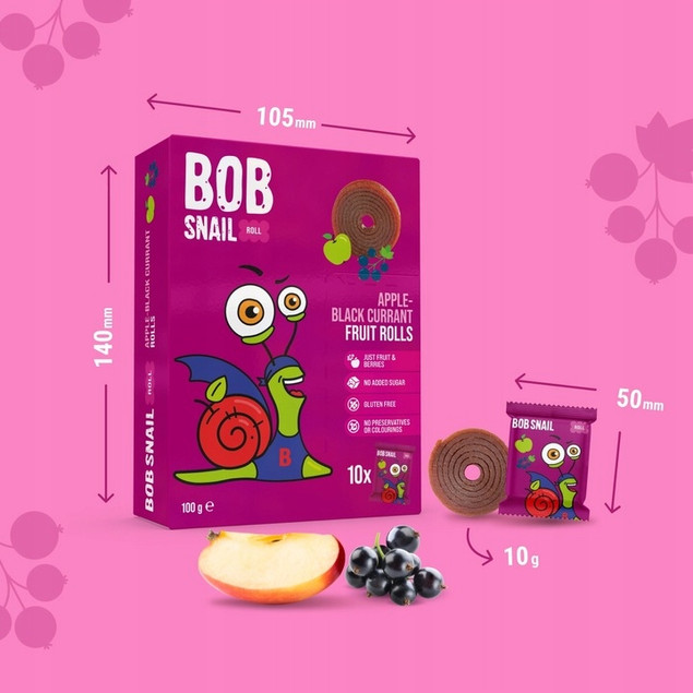 Rollsy Owocowe Jabłko-Porzeczka Bob Snail 100g