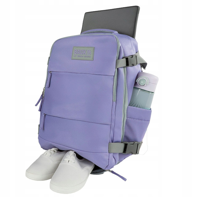 Plecak kabinowy 40×30×20 cm – 24 L, fioletowy, BackUp
