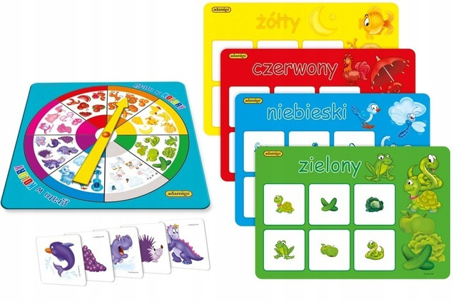 Gra edukacyjna Adamigo Gram w Kolory Nauka Barw dla Dzieci