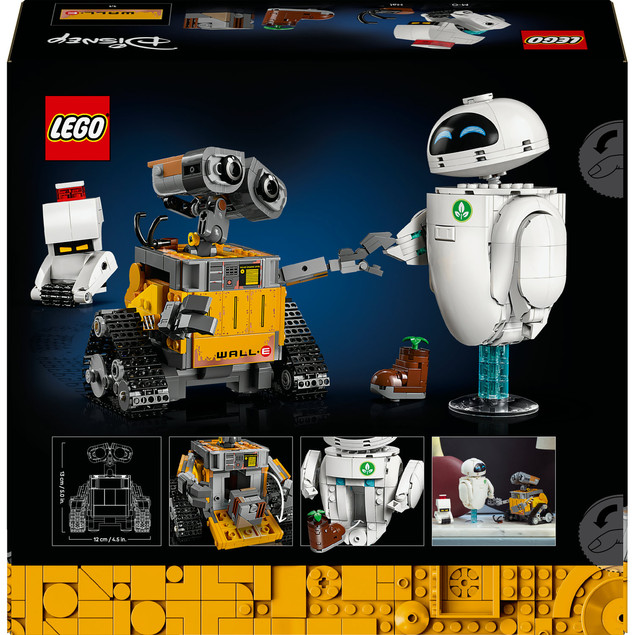 LEGO Disney Pixar 43279 WALL‑E i EVE — Zestaw kolekcjonerski 811 elementów