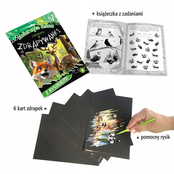 Zadanka & zdrapywanki. Zwierzęta leśne