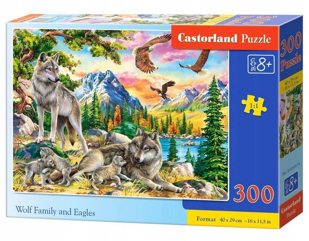 Puzzle 300 Wolf Family and Eagles CASTOR