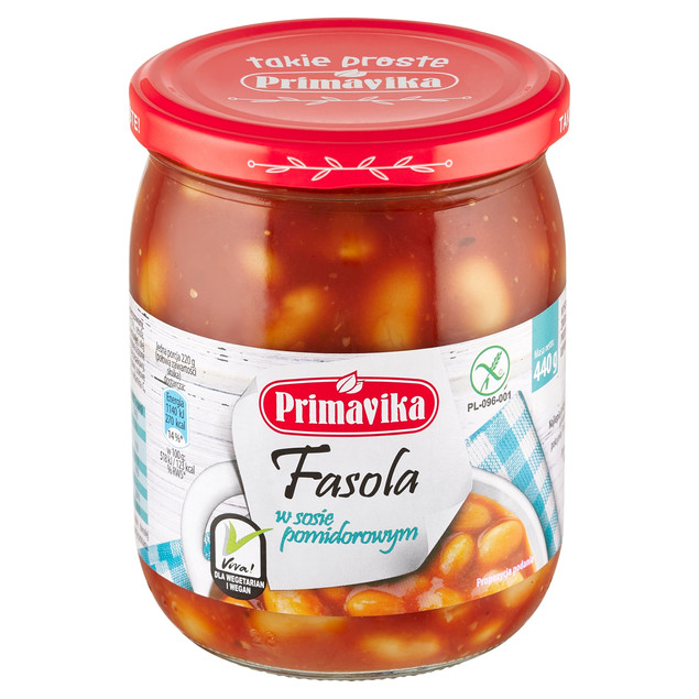Fasola w sosie pomidorowym Primavika 440 g