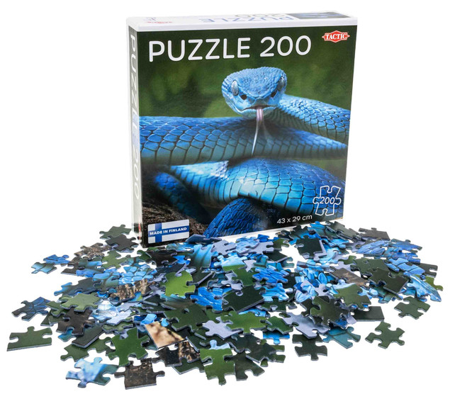 Puzzle Tactic 200 elementów - Niebieska Żmija Blue Viper Snake