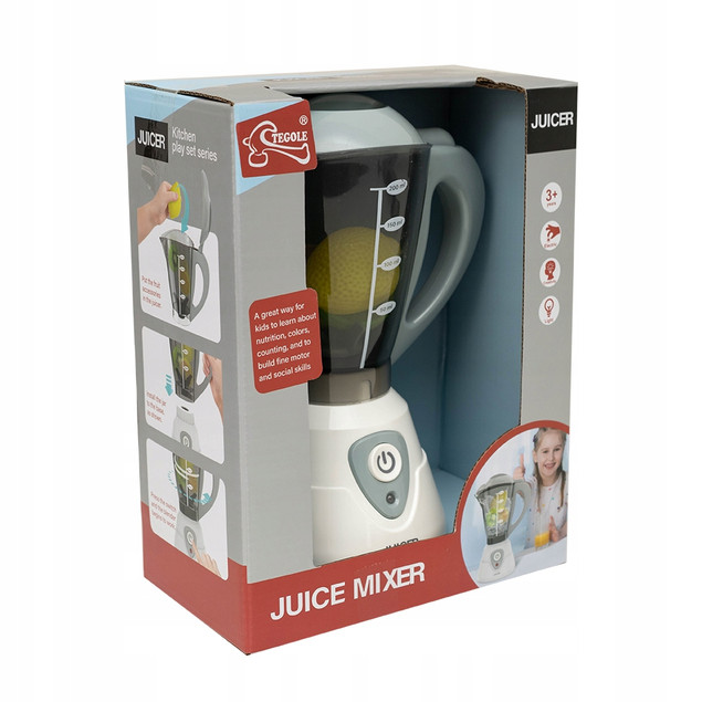 Interaktywny Blender Kuchenny Zabawka Dźwięk LED Owoce