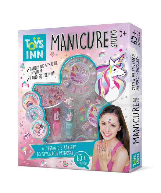Studio Manicure Lakiery Do Paznokci Dla Dzieci JEDNOROŻEC 65+ el. 5+ Stnux