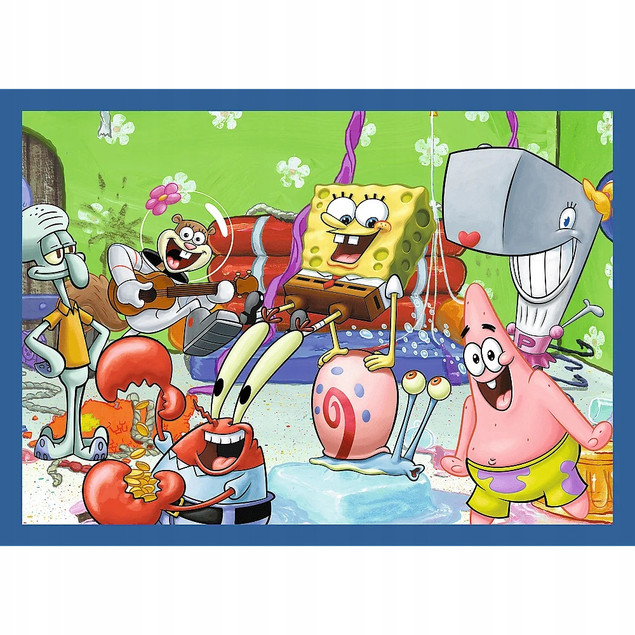 Puzzle Trefl 207 elementów Puzzle 4w1 Podwodne życie SpongeBoba