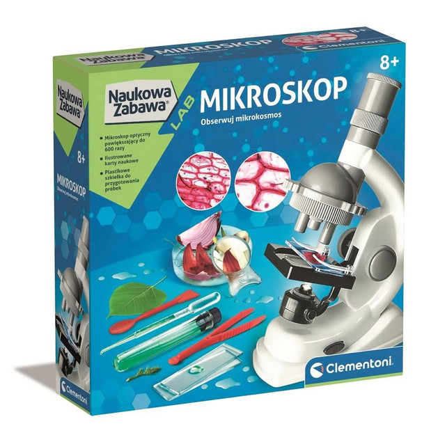 DOŚWIADCZENIA MIKROSKOP EKSPERYMENTY CLEMENTONI 8+