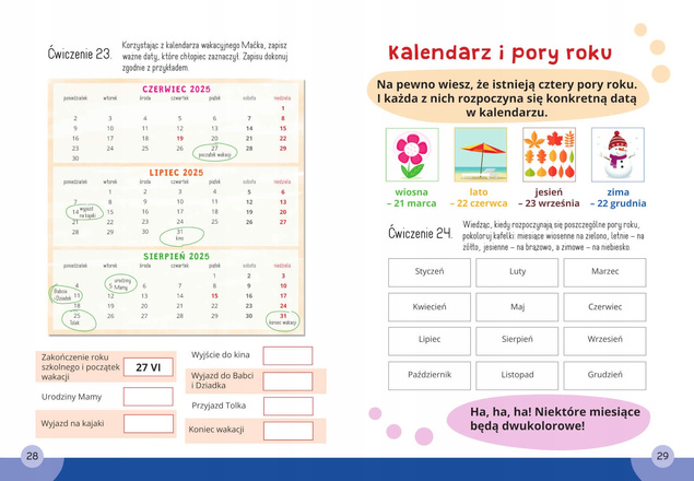 Mądry Uczeń MATEMATYKA Klasa 1-3 CZAS I KALENDARZ Tamara Malska 6+ SBM