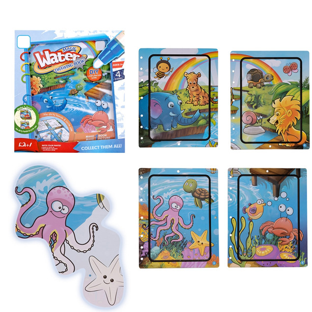Askato Książeczka Z Pisakiem Wodnym - Kolorowanka Magiczne Zoo 3+