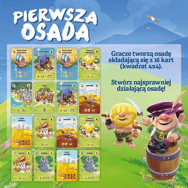 Pierwsza Osada – gra karciana strategiczna, 2-4 graczy, 8+