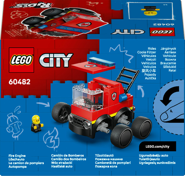LEGO CITY Pojazdy Wóz strażacki z figurką strażaka 60482