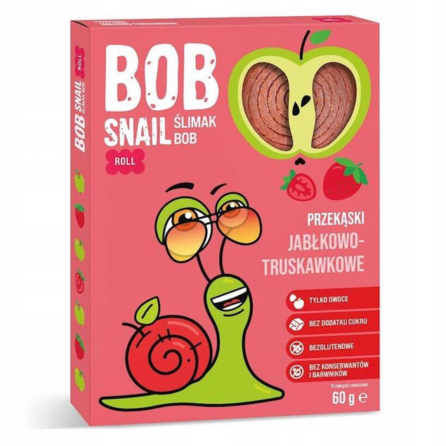 Przekąska Owocowa Bob Snail Jabłko-Truskawka Bez Cukru