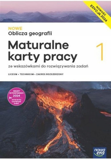 Nowe Oblicza Geografii 1 Karty Pracy LO 2024 Nowa Era Burczyk Feliniak