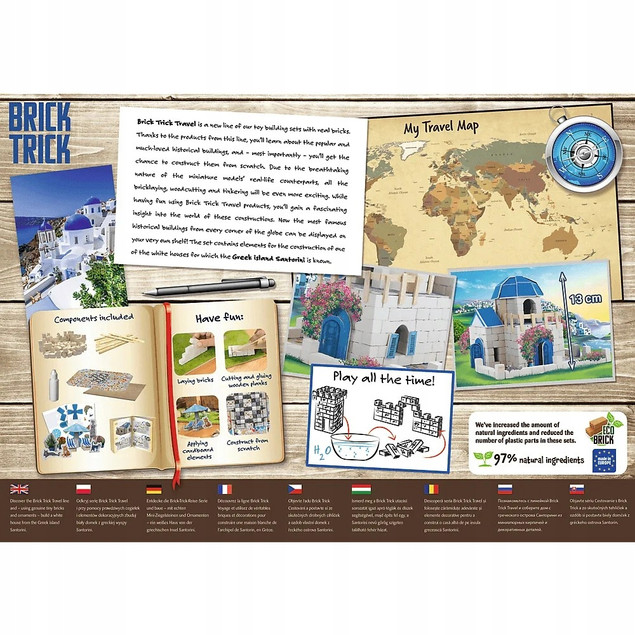Klocki Trefl Brick Trick Travel Santorini Buduj z cegły