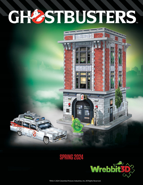 Wrebbit 3D Puzzle: Remiza Pogromców Duchów Ghostbusters Firehouse 500 elementów