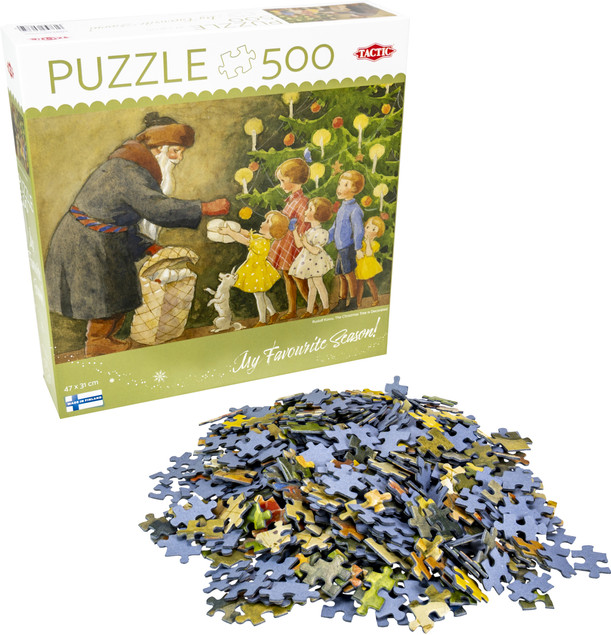 Puzzle Tactic 500 elementów The Christmas Tree is Decorated